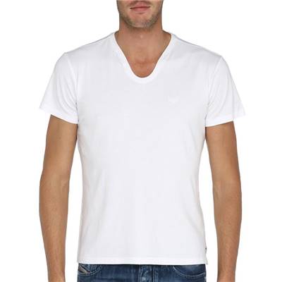 Tshirt blanc à col rond